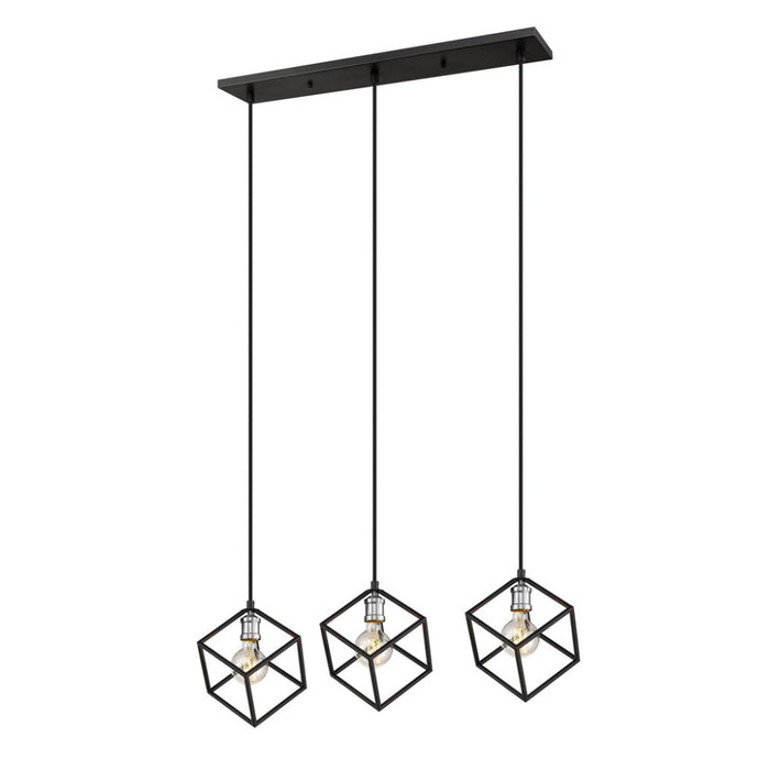 Z-Lite Vertical Matte Black Brushed Nickel Island-Billiard 478-3L-MB-BN | theLightShop