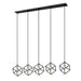 Z-Lite Vertical Matte Black Brushed Nickel Island-Billiard 478-5L-MB-BN | theLightShop