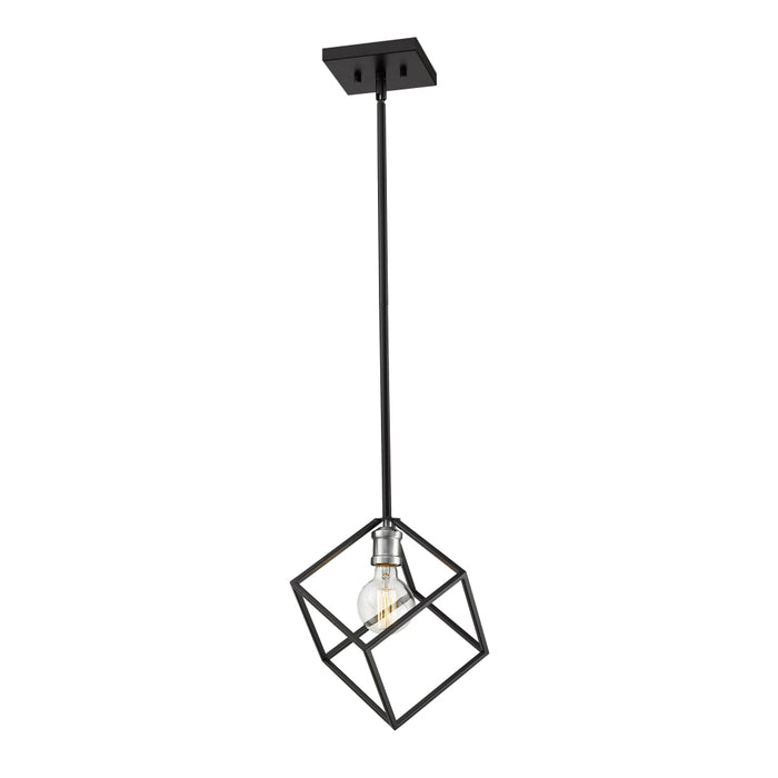 Z-Lite Vertical Matte Black Brushed Nickel Pendant 478P11-MB-BN | theLightShop