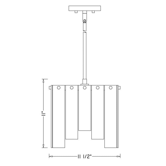 Z-Lite Viviana Polished Nickel 1 Light Pendant 345P12-PN | theLightShop