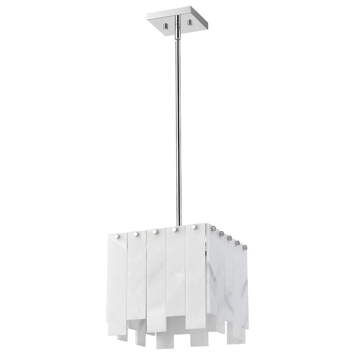 Z-Lite Viviana Polished Nickel 1 Light Pendant 345P12-PN | theLightShop