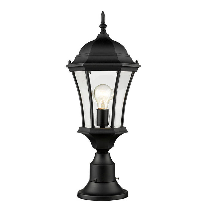 Z-Lite Wakefield Black 1 Light Outdoor Pier Mounted Fixture 522PHM-553PM-BK | theLightShop