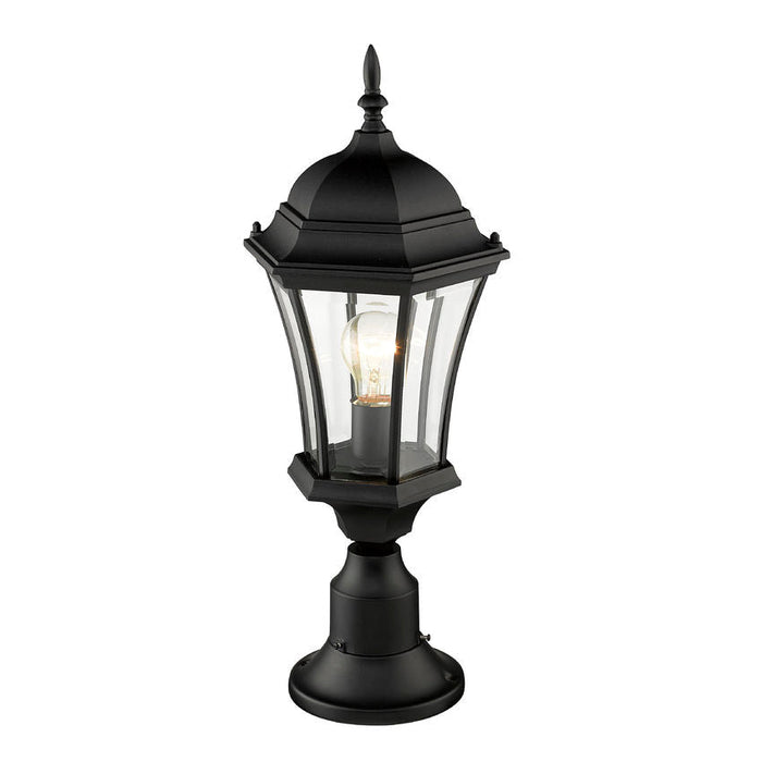 Z-Lite Wakefield Black 1 Light Outdoor Pier Mounted Fixture 522PHM-553PM-BK - Outdoor Pier Mounted Fixtures