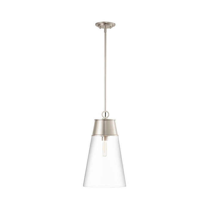 Z-Lite Wentworth Brushed Nickel 1 Light Pendant 2300P12-BN | theLightShop