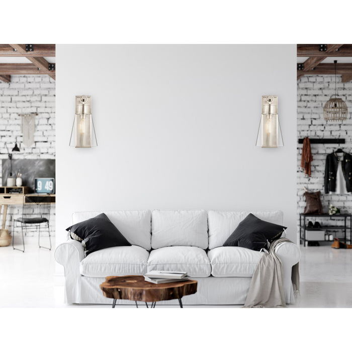 Z-Lite Wentworth Brushed Nickel 1 Light Wall Sconce 2300-1SL-BN | theLightShop