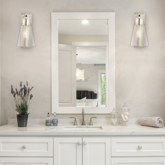 Z-Lite Wentworth Brushed Nickel 1 Light Wall Sconce 2300-1SL-BN | theLightShop