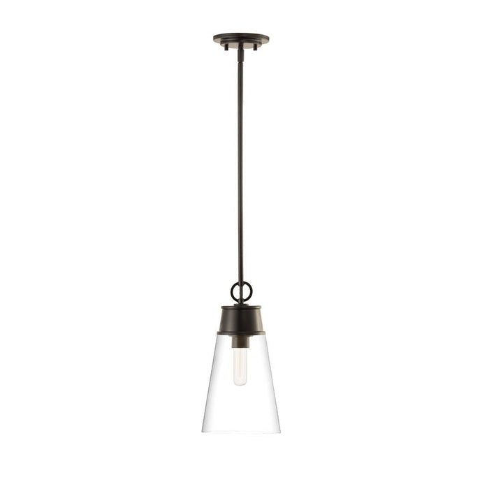 Z-Lite Wentworth Matte Black 1 Light Pendant 2300P8-MB | theLightShop
