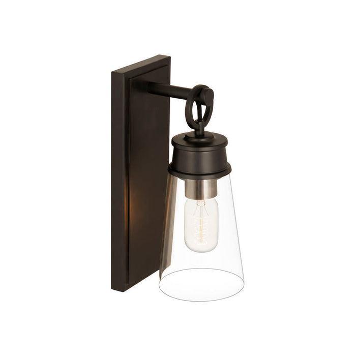 Z-Lite Wentworth Matte Black 1 Light Wall Sconce 2300-1SS-MB | theLightShop