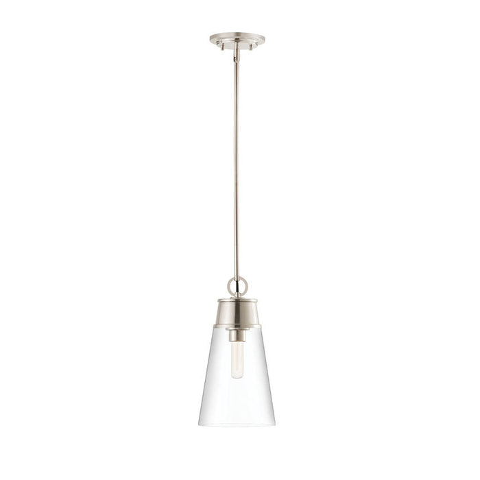 Z-Lite Wentworth Polished Nickel 1 Light Pendant 2300P8-PN | theLightShop