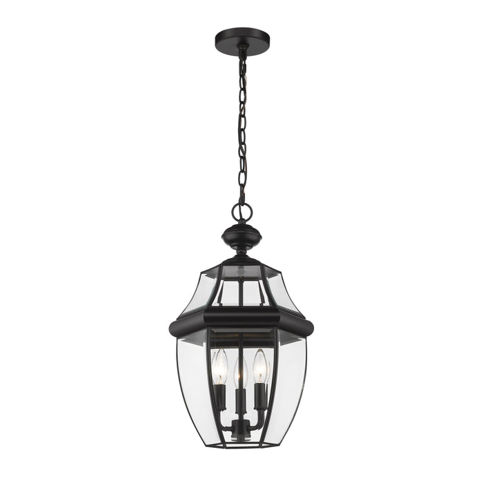 Z-Lite Westover Black Outdoor Chain Mount Ceiling Fixture 580CHB-BK | theLightShop