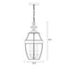 Z-Lite Westover Black Outdoor Chain Mount Ceiling Fixture 580CHB-BK - Outdoor Pendants