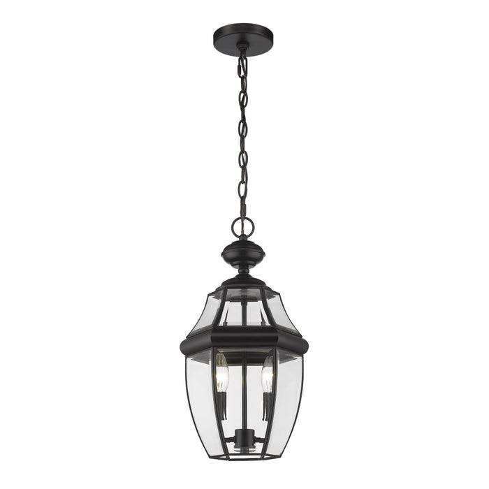 Z-Lite Westover Black Outdoor Chain Mount Ceiling Fixture 580CHM-BK | theLightShop