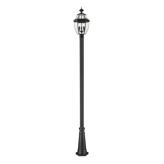 Z-Lite Westover Black Outdoor Post Mounted Fixture 580PHB-519P-BK | theLightShop