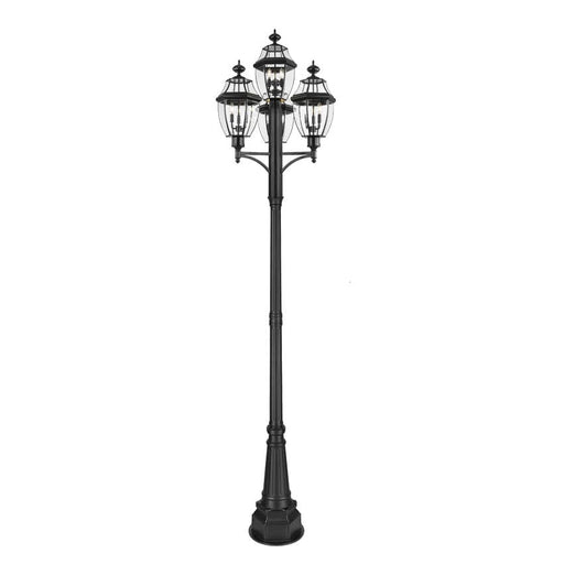 Z-Lite Westover Outdoor Post Mounted Fixture Black 12 Light 580PHB-4-564P-BK | theLightShop