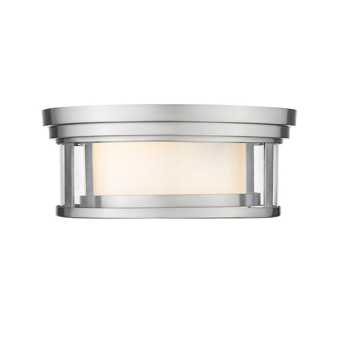 Z-Lite Willow Brushed Nickel Flushmount 426F12-BN - Flushmounts