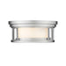 Z-Lite Willow Brushed Nickel Flushmount 426F12-BN - Flushmounts
