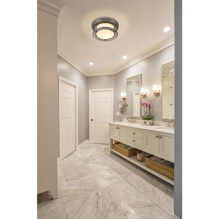 Z-Lite Willow Brushed Nickel Flushmount 426F12-BN - Flushmounts