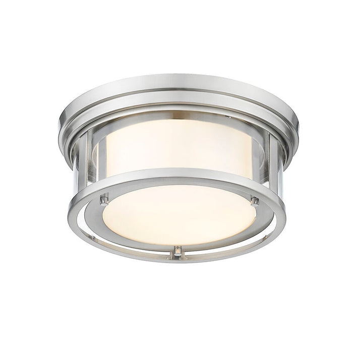 Z-Lite Willow Brushed Nickel Flushmount 426F12-BN - Flushmounts