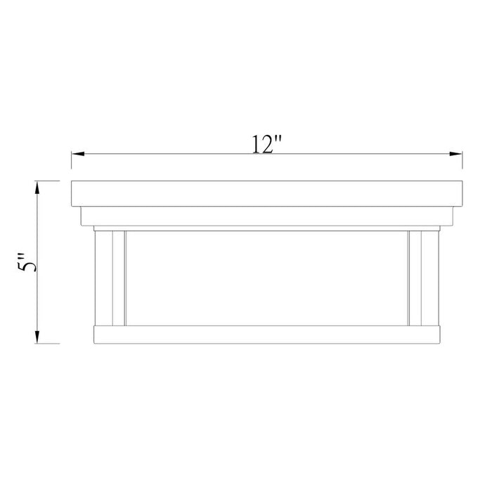 Z-Lite Willow Brushed Nickel Flushmount 426F12-BN - Flushmounts