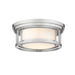 Z-Lite Willow Brushed Nickel Flushmount 426F12-BN | theLightShop