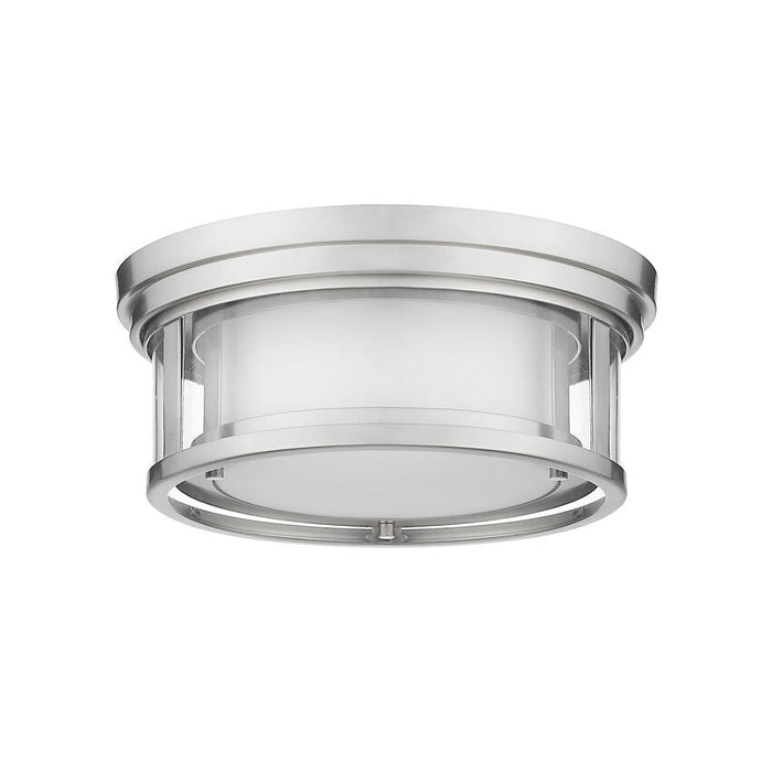 Z-Lite Willow Brushed Nickel Flushmount 426F12-BN - Flushmounts