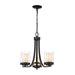 Z-Lite Willow Matte Black Chandelier 426-3C-MB | theLightShop