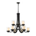 Z-Lite Willow Matte Black Chandelier 426-9-MB | theLightShop