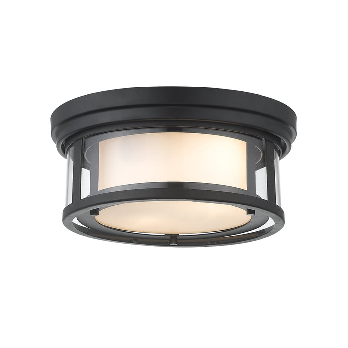 Z-Lite Willow Matte Black Flushmount 426F12-MB | theLightShop