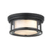 Z-Lite Willow Matte Black Flushmount 426F12-MB | theLightShop