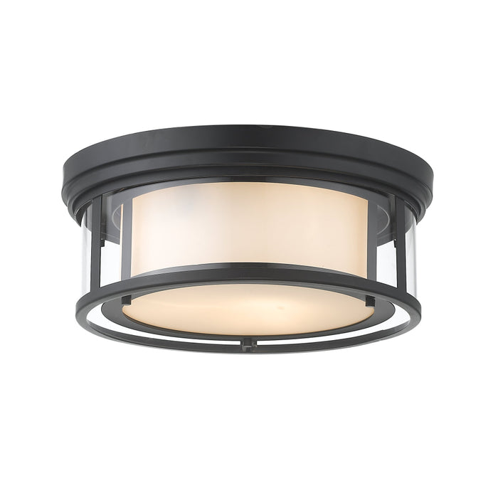 Z-Lite Willow Matte Black Flushmount 426F16-MB | theLightShop