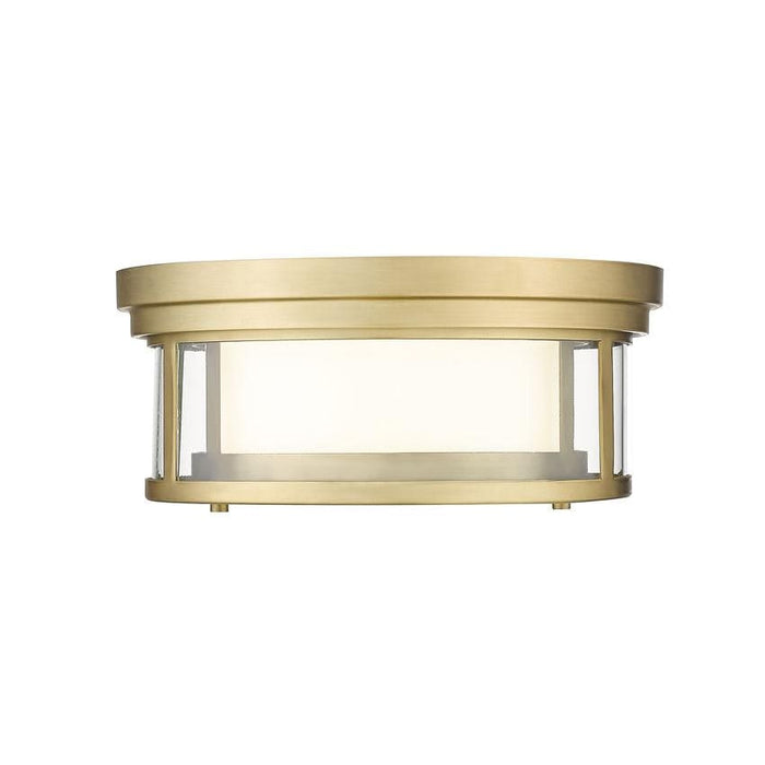Z-Lite Willow Olde Brass Flushmount 426F12-OBR | theLightShop