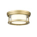 Z-Lite Willow Olde Brass Flushmount 426F12-OBR | theLightShop