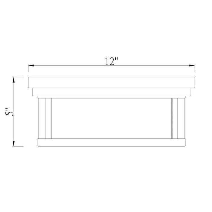 Z-Lite Willow Olde Brass Flushmount 426F12-OBR | theLightShop