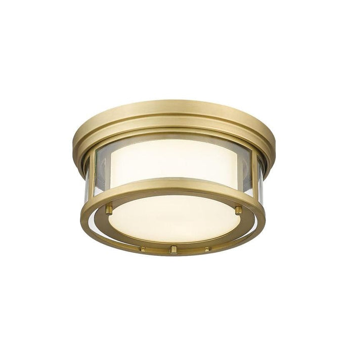 Z-Lite Willow Olde Brass Flushmount 426F12-OBR | theLightShop