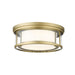 Z-Lite Willow Olde Brass Flushmount 426F16-OBR | theLightShop
