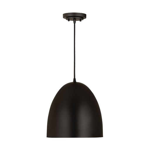 Z-Lite Z Studio Dome Matte Black 1 Light Pendant 6012P12-SBK | theLightShop