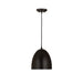 Z-Lite Z Studio Dome Matte Black 1 Light Pendant 6012P9-SBK | theLightShop
