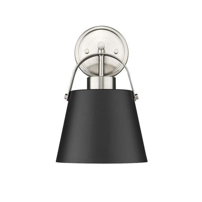Z-Lite Z-Studio Matte Black Brushed Nickel Wall Sconce 726-1S-MB-BN | theLightShop
