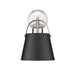 Z-Lite Z-Studio Matte Black Brushed Nickel Wall Sconce 726-1S-MB-BN | theLightShop