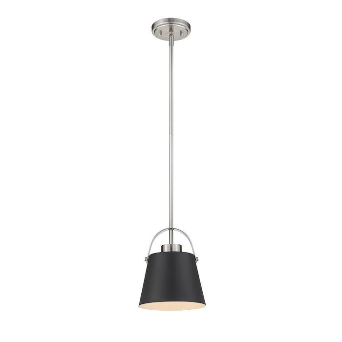Z-Studio Matte Black Brushed Nickel 1 Light Mini-Pendant | theLightShop