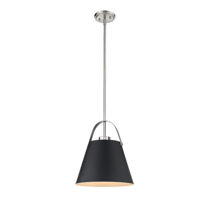 Z-Studio Matte Black Brushed Nickel 1 Light Pendant | theLightShop