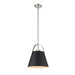 Z-Studio Matte Black Brushed Nickel 1 Light Pendant | theLightShop