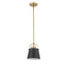 Z-Studio Matte Black Heritage Brass 1 Light Mini-Pendant | theLightShop