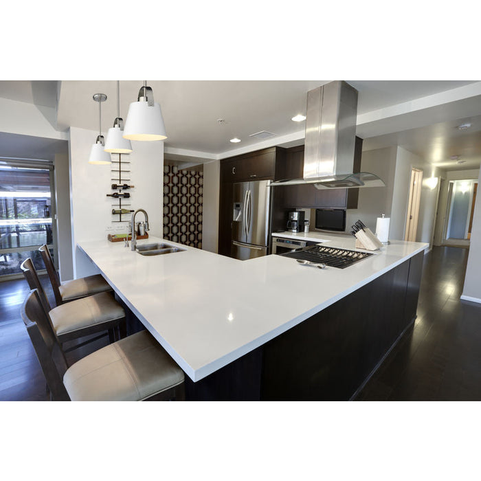 Z-Studio Matte White Brushed Nickel 1 Light Mini-Pendant - Mini-Pendants