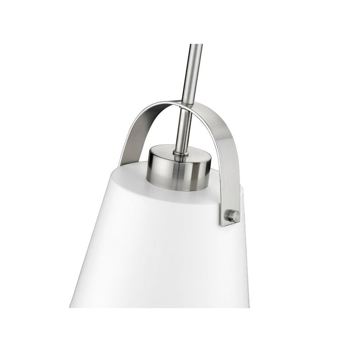Z-Studio Matte White Brushed Nickel 1 Light Mini-Pendant - Mini-Pendants