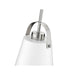 Z-Studio Matte White Brushed Nickel 1 Light Mini-Pendant - Mini-Pendants