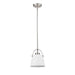 Z-Studio Matte White Brushed Nickel 1 Light Mini-Pendant - Mini-Pendants