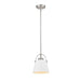 Z-Studio Matte White Brushed Nickel 1 Light Mini-Pendant | theLightShop