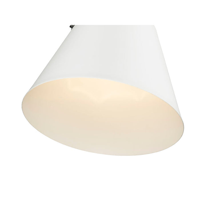 Z-Studio Matte White Brushed Nickel 1 Light Pendant - Pendants