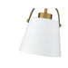 Z-Studio Matte White Heritage Brass 1 Light Mini-Pendant - Mini-Pendants